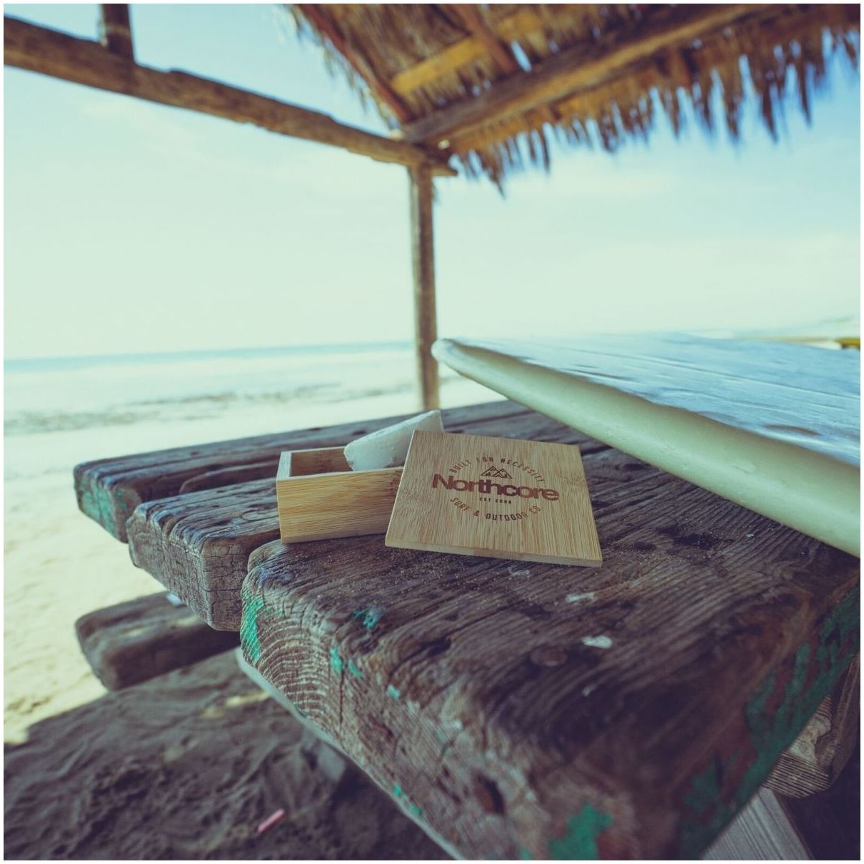 2025 Northcore Bamboo Surf Wax Box NCBSW - Natural